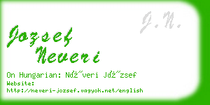 jozsef neveri business card